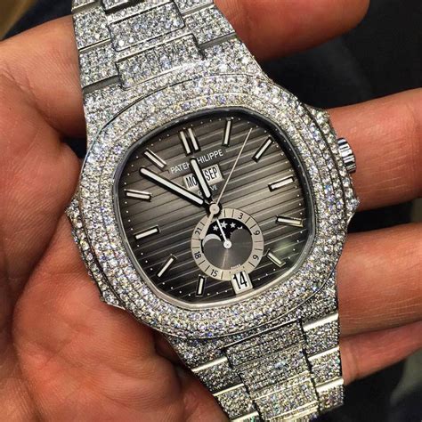 iced patek philippe replica|Patek Philippe nautilus iced out.